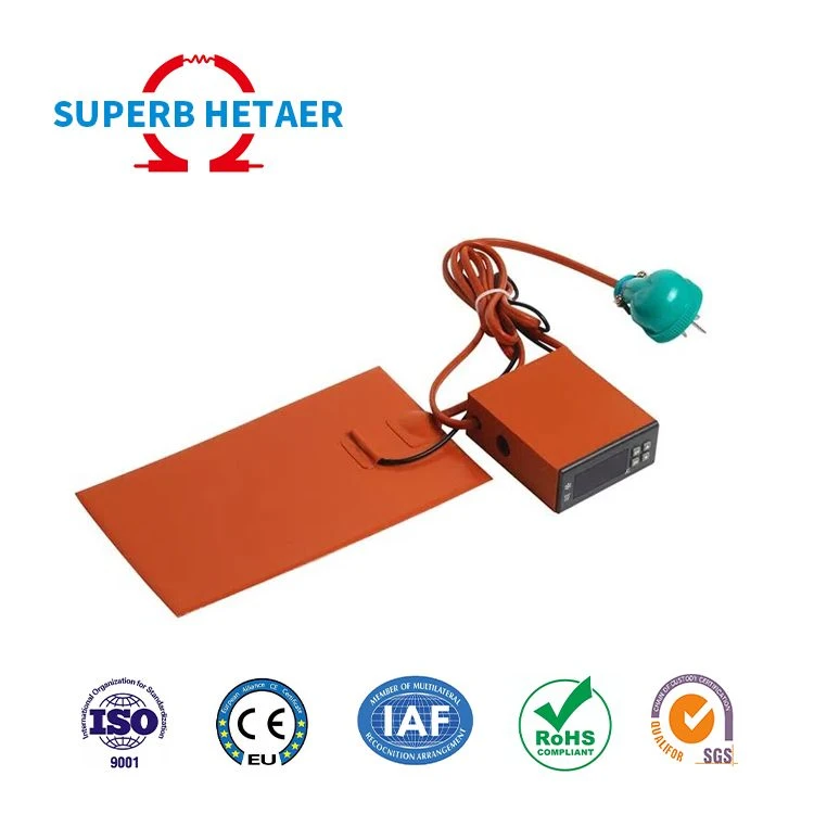 Escalfador de goma de silicona flexible amb termòstats